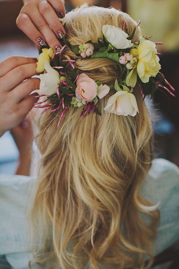 Half-up-wedding-hairstyle-with-flowers