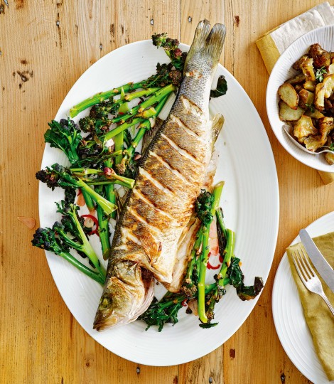 647284-1-eng-gb_whole-sea-bass-with-purple-sprouting-broccoli-chilli-and-garlic-470x540