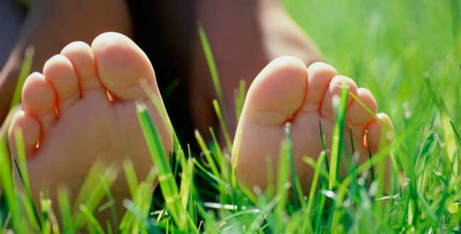 Feet-grass-grounding