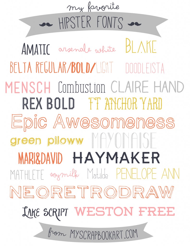 Hipster-fonts