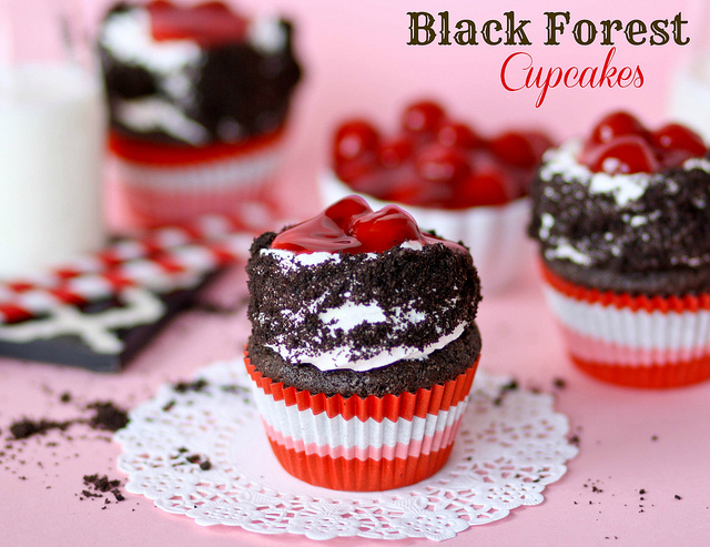 Black-forest-cupcakes