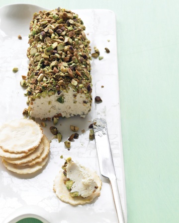 Pistachio-covered-cheese-log