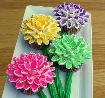 Marshmallow-flower-cupcakes