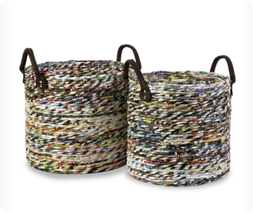 Recycled-magazine-basket