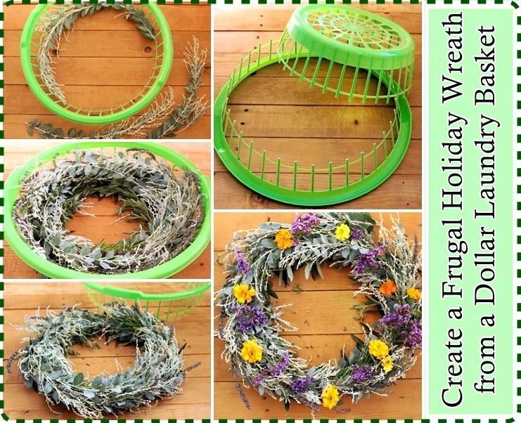 Create-a-frugal-holiday-wreath-from-a-dollar-laundry-basket