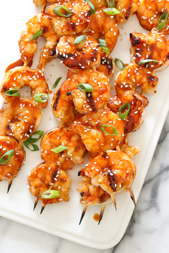 Gochujang-honey-glazed-shrimp-skewers