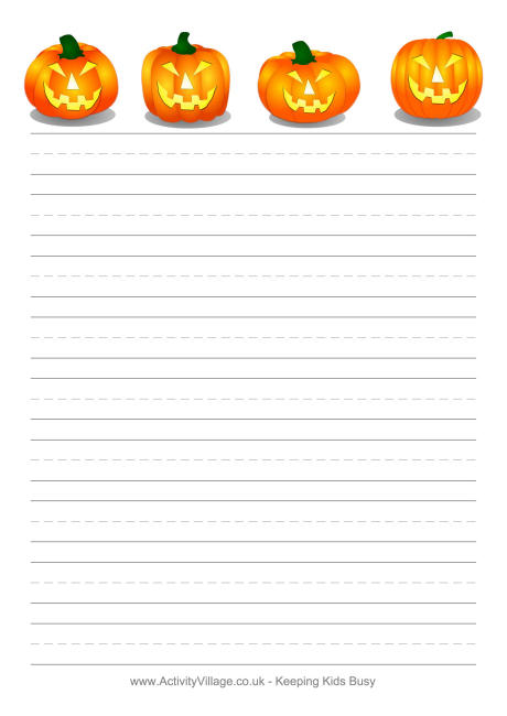 Halloween Printable Writing Paper – PinLaVie.com