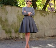 Thumb_1.-fitted-gray-sweater-with-pleated-neoprene-skirt